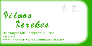 vilmos kerekes business card